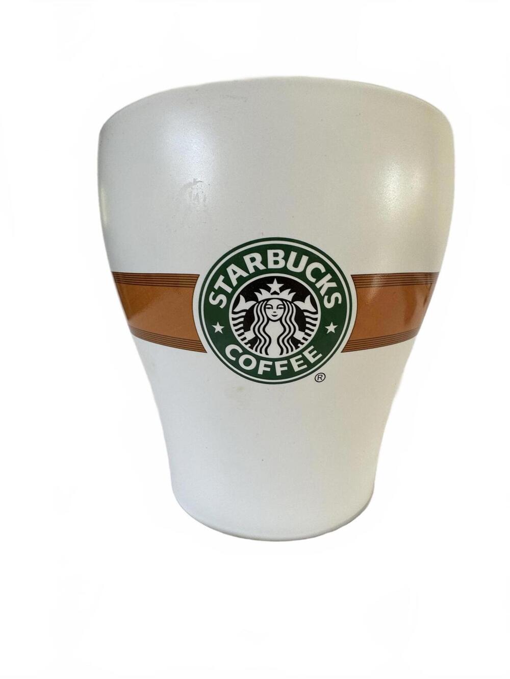 Starbucks Coffee Ceramic Canisterr with Lid - 7'' High/ 6.5'' Wide